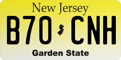 NJ license plate B70CNH