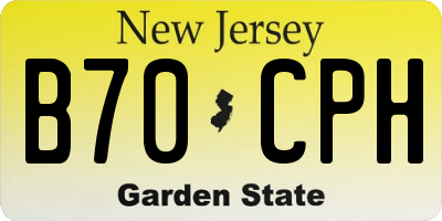 NJ license plate B70CPH