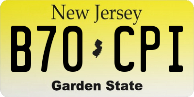 NJ license plate B70CPI