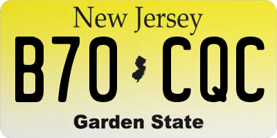 NJ license plate B70CQC