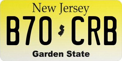 NJ license plate B70CRB