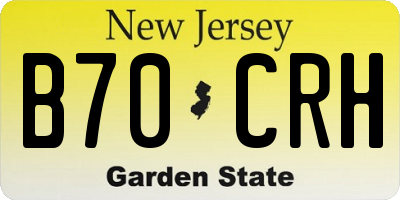 NJ license plate B70CRH