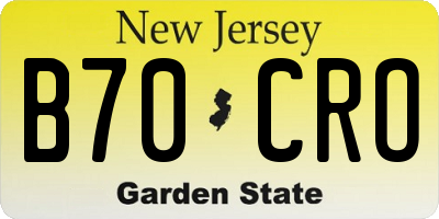 NJ license plate B70CRO
