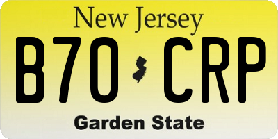 NJ license plate B70CRP