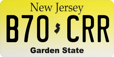 NJ license plate B70CRR