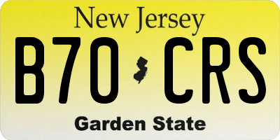 NJ license plate B70CRS