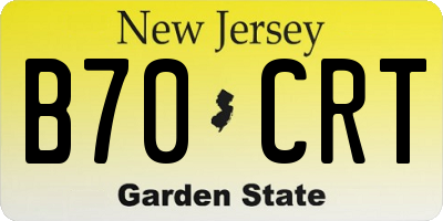 NJ license plate B70CRT