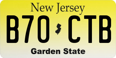 NJ license plate B70CTB