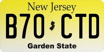 NJ license plate B70CTD