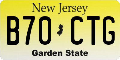 NJ license plate B70CTG