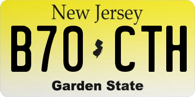 NJ license plate B70CTH