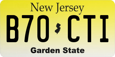 NJ license plate B70CTI