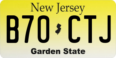 NJ license plate B70CTJ