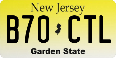 NJ license plate B70CTL