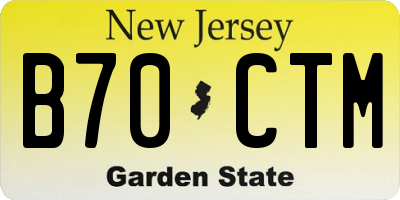 NJ license plate B70CTM