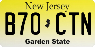 NJ license plate B70CTN