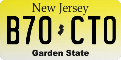 NJ license plate B70CTO