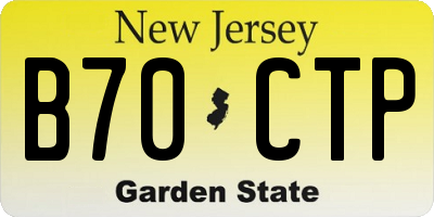 NJ license plate B70CTP