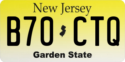 NJ license plate B70CTQ