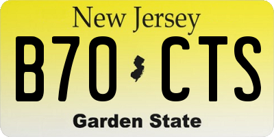 NJ license plate B70CTS