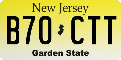 NJ license plate B70CTT