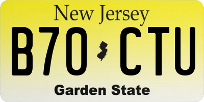 NJ license plate B70CTU