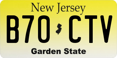 NJ license plate B70CTV