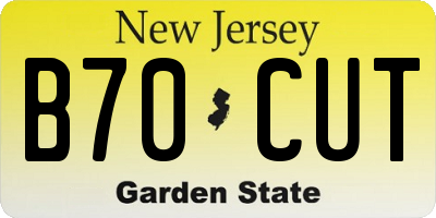 NJ license plate B70CUT