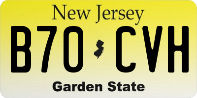 NJ license plate B70CVH
