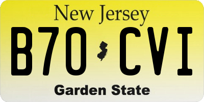 NJ license plate B70CVI