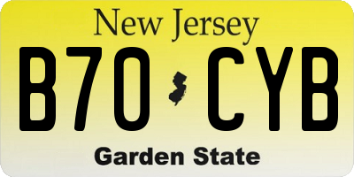 NJ license plate B70CYB