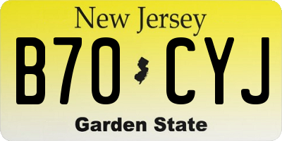 NJ license plate B70CYJ