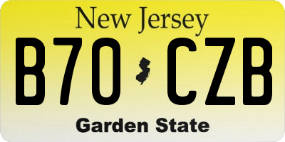 NJ license plate B70CZB