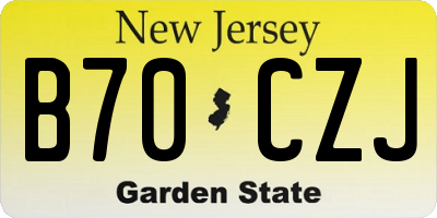 NJ license plate B70CZJ