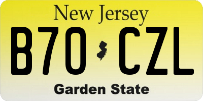 NJ license plate B70CZL