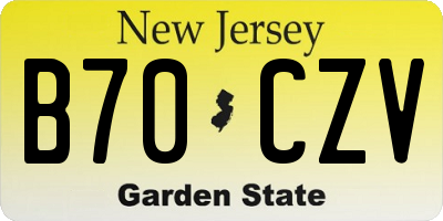 NJ license plate B70CZV