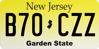 NJ license plate B70CZZ