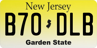 NJ license plate B70DLB