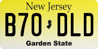 NJ license plate B70DLD