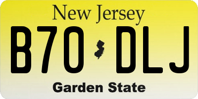 NJ license plate B70DLJ