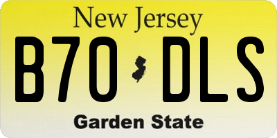 NJ license plate B70DLS