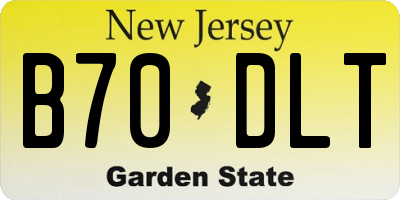 NJ license plate B70DLT