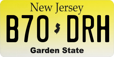 NJ license plate B70DRH