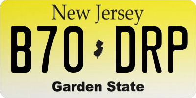 NJ license plate B70DRP