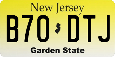 NJ license plate B70DTJ