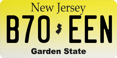 NJ license plate B70EEN