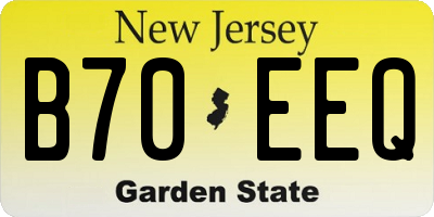 NJ license plate B70EEQ