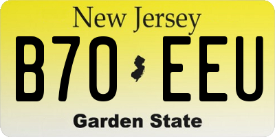 NJ license plate B70EEU