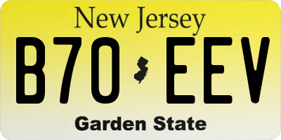NJ license plate B70EEV