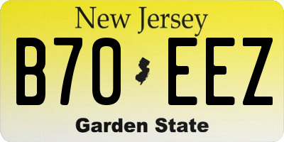 NJ license plate B70EEZ